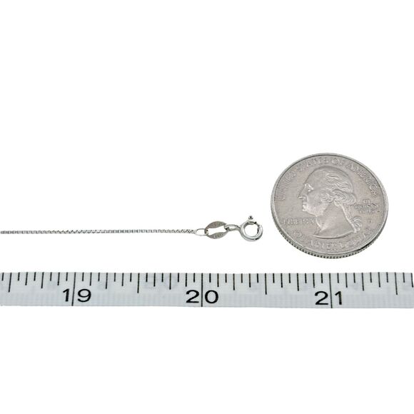 Vintage IBB Sterling Silver 925 0.8mm Box Chain Necklace 20.5" - Picture 2 of 3